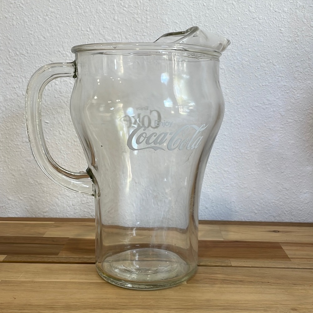 Vintage Coca Cola Glass Pitcher